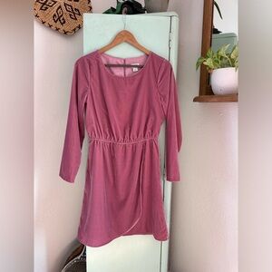 J. Crew Mauve Long Sleeve Dress